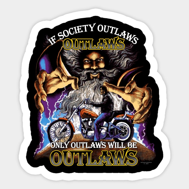 Outlaws Sticker by TeenageStepdad